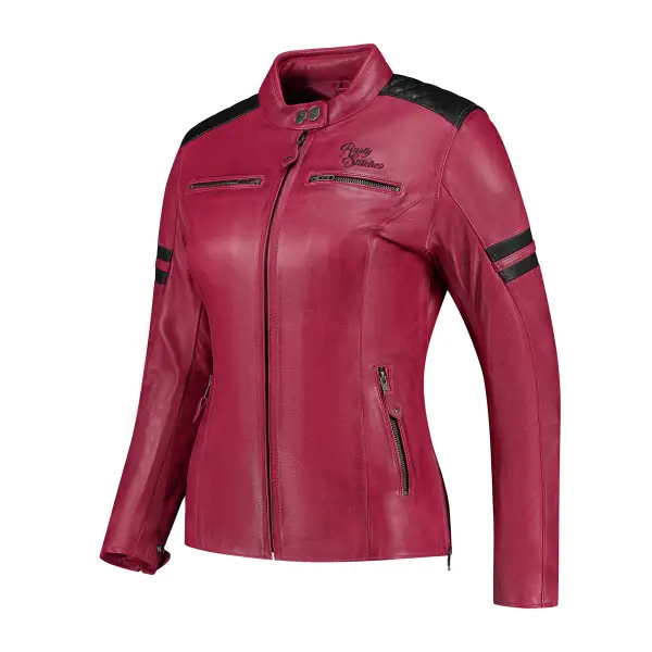 Veste cuir moto femme Rusty Stitches Jack Joyce V2