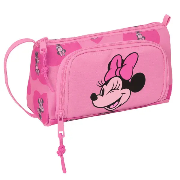Trousse à crayons avec pochette rabattable sans papeterie fille Safta Disney Minnie Loving