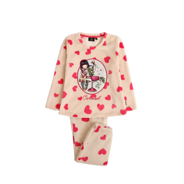 Pyjama chaud manches longues fille Santoro London Carousel
