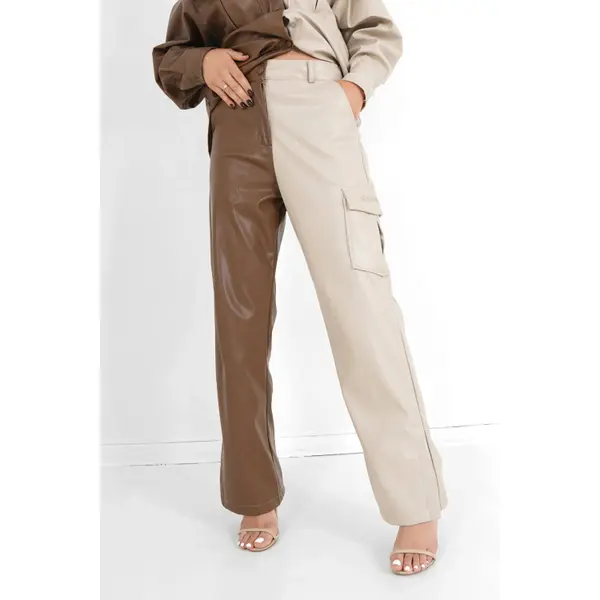 Pantalon simili cuir femme Sixth June