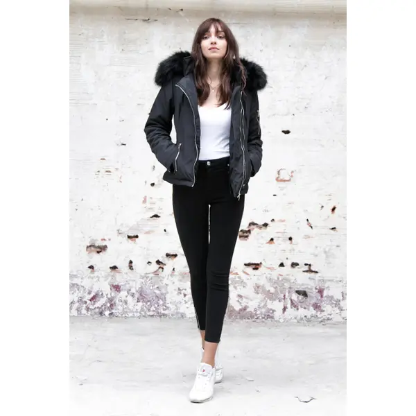 Blouson à fourrure zippé femme Sixth June
