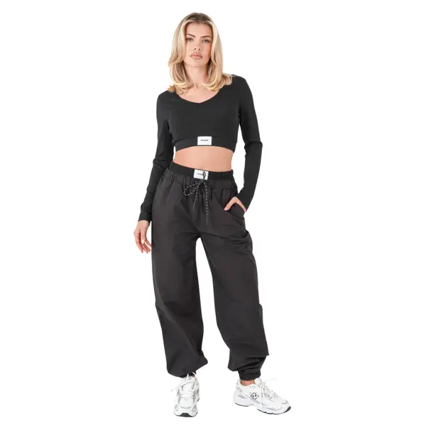 Pantalon de jogging nylon avec double ceinture femme Sixth June