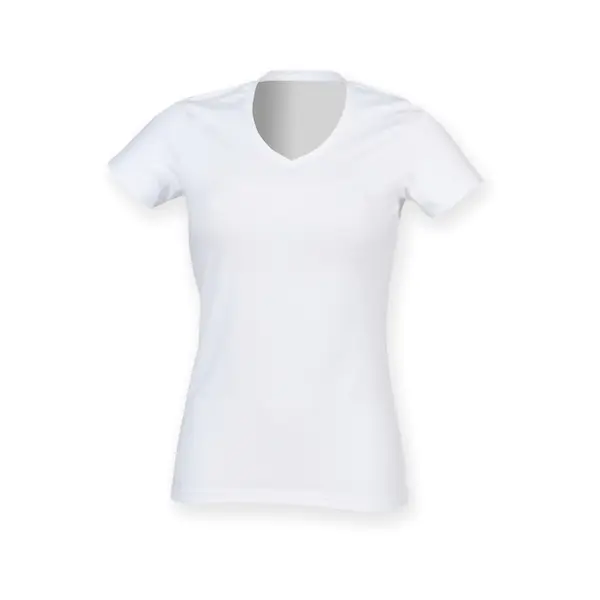 T-shirt col v femme Skinni Fit Feel Good