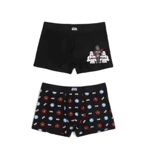 Boxer Star Wars Bleu & Rouge (x2)
