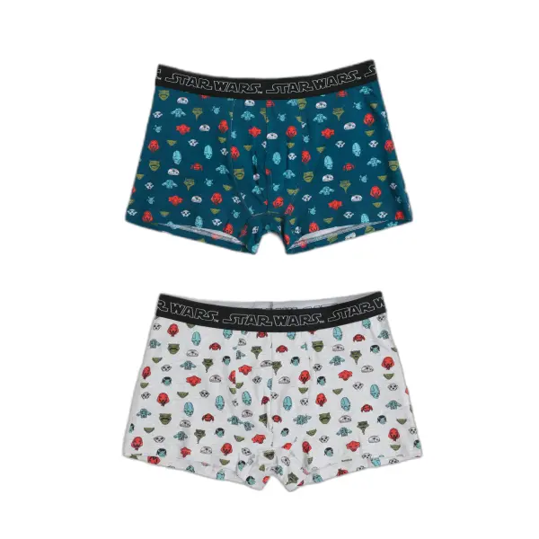 Boxer en coton stretch Star Wars Alien Species (x2)