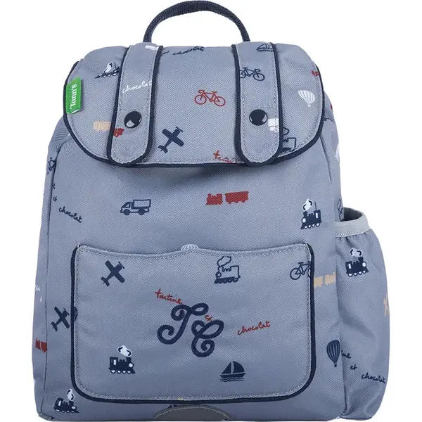 Sac à dos poche aimantée tartine et chocolat enfant Tann's Globe-trotter