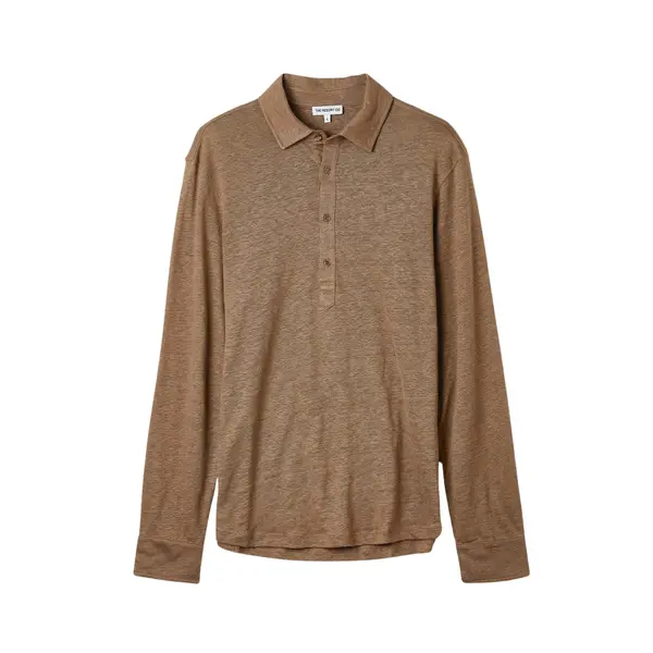 Polo manches longues en jersey de lin The Resort Co Popover