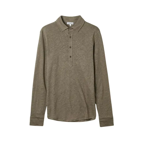 Polo manches longues en jersey de lin The Resort Co Popover