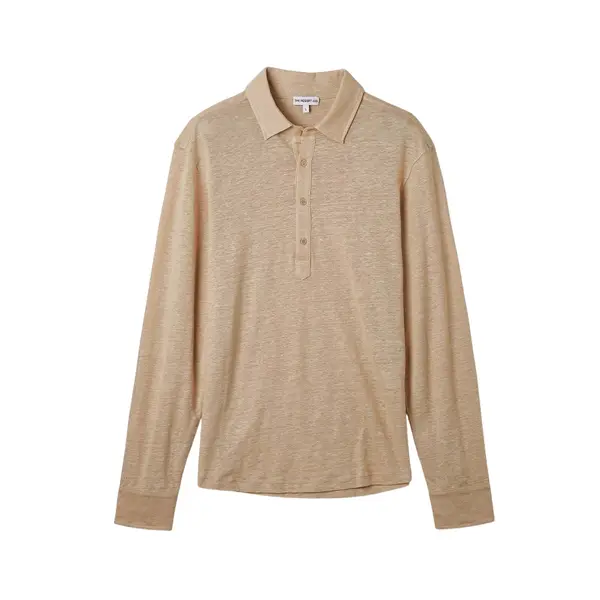 Polo manches longues en jersey de lin The Resort Co Popover