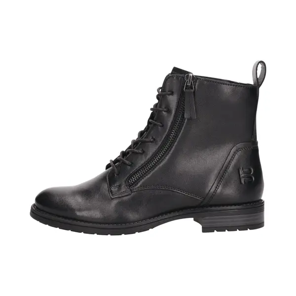 Bottines logo en cuir à lacets zippée femme TT.Bagatt