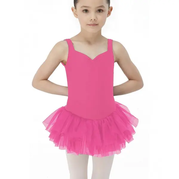 Robe de danse microfibre élasthanne fille Wear Moi Noisette