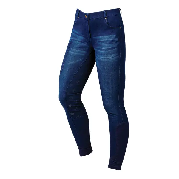 Jeans d'équitation imprimé en silicone full grip femme Dublin Shona