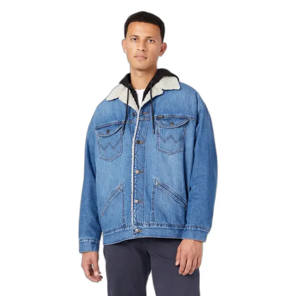 Veste en jean neuf surdimensionné Wrangler Sherpa Favorite