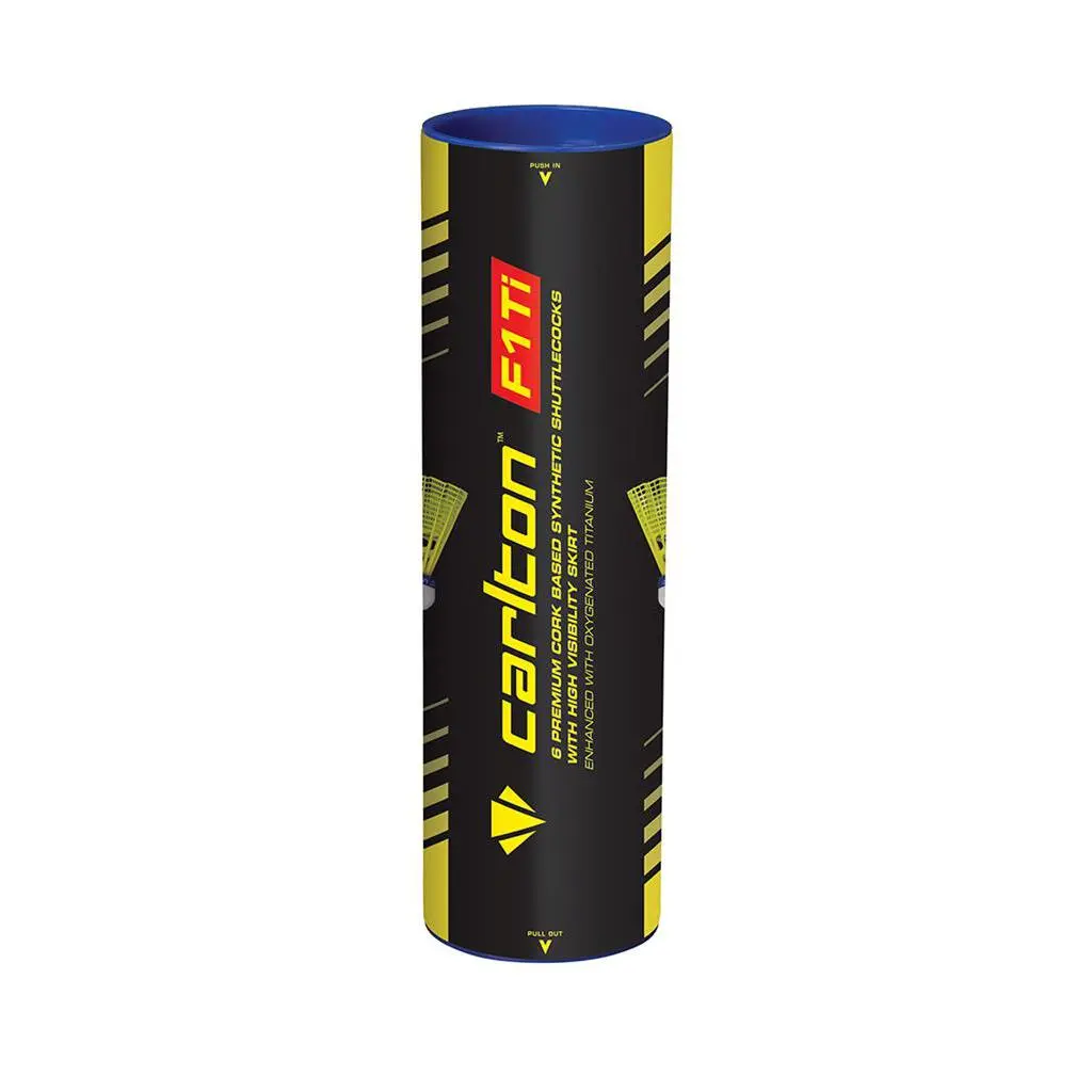 carlton F1 Ti langsam/mittel/schnell - 18 Stück gelbe Premium Kork Federbälle - Image 4