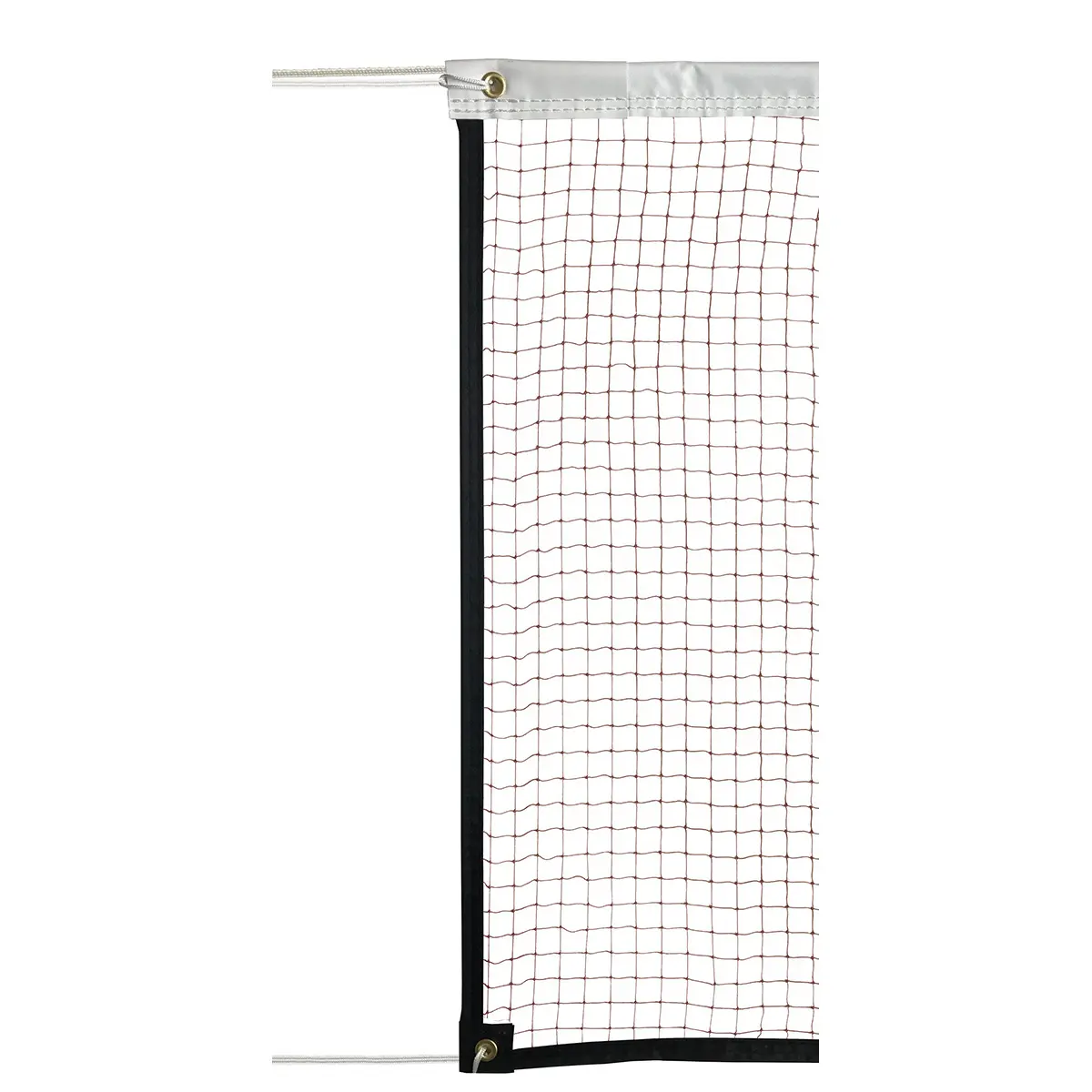 Badminton Wettkampfnetz mit Rahmenstangen, Maschenweite 19mm, 1.6mm Emdé