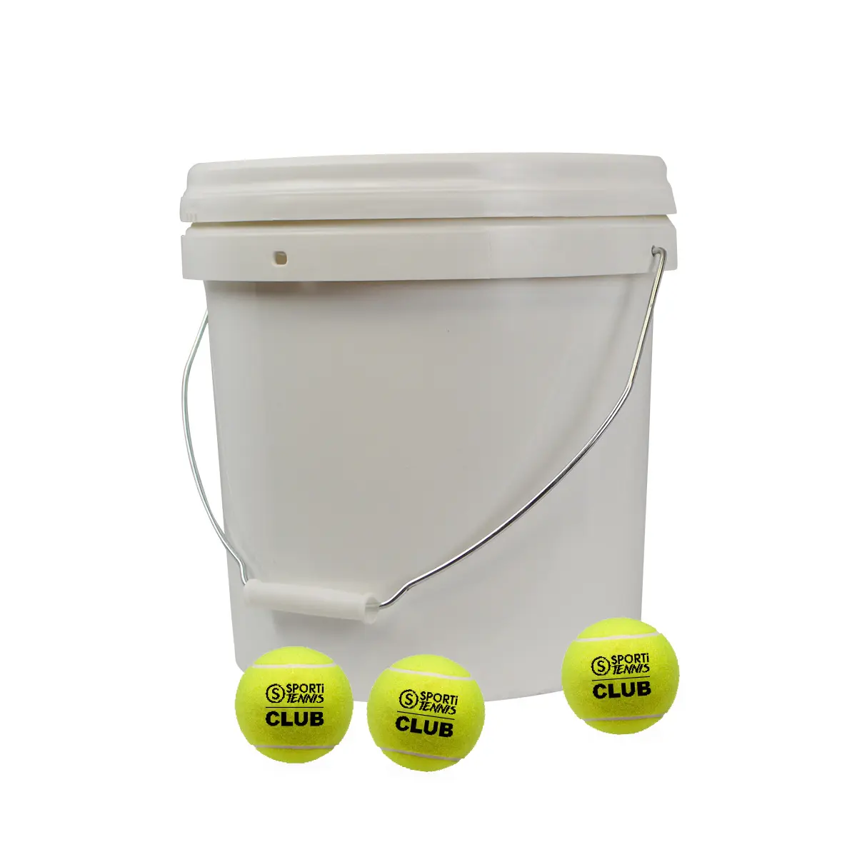 Eimer mit 36 Club-Tennisbällen Sporti