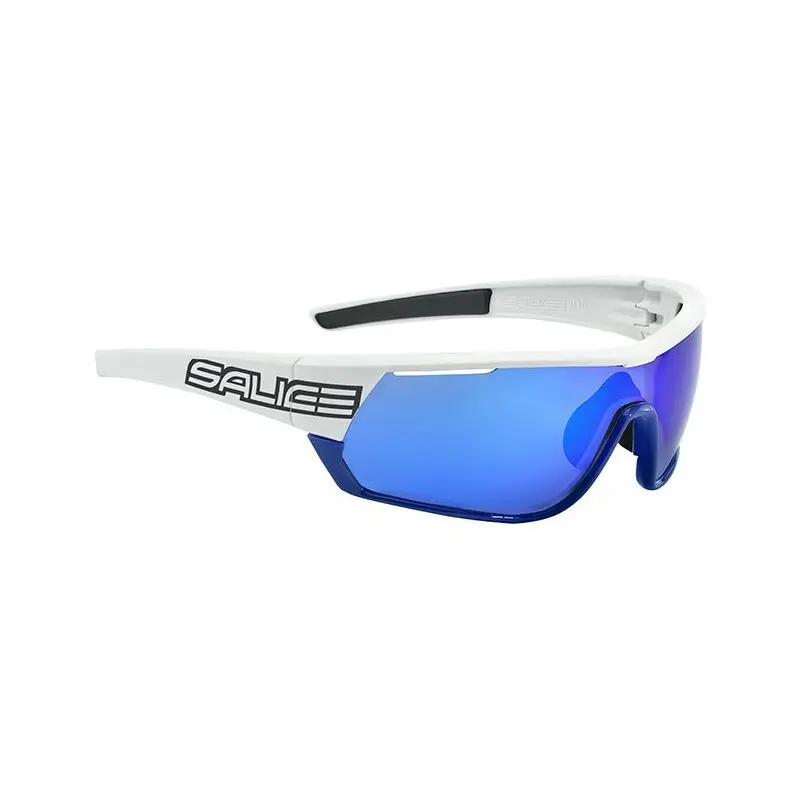 Salice 016 RWX BIANCO/RW BLU Occhiali da Sole Blu per Uomo