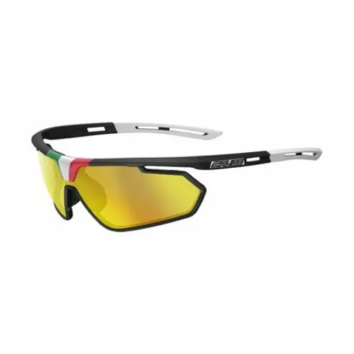 Salice 018 ITA RWX NERO/RW GIALLO Occhiali da Sole Neri per Uomo