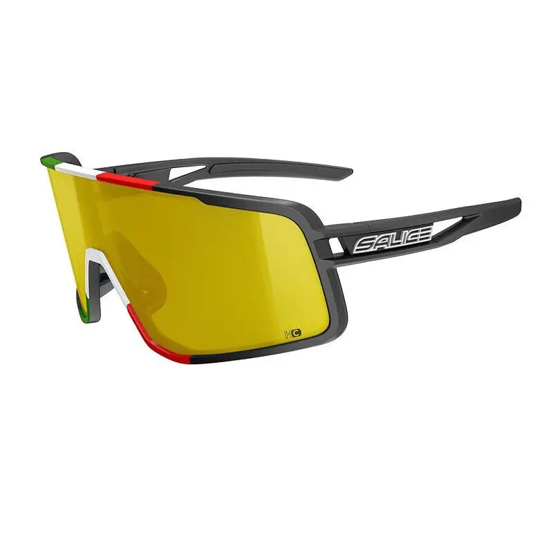 Salice 022 ITA RWX NERO/RW GIALLO Occhiali da Sole Bianchi per Uomo