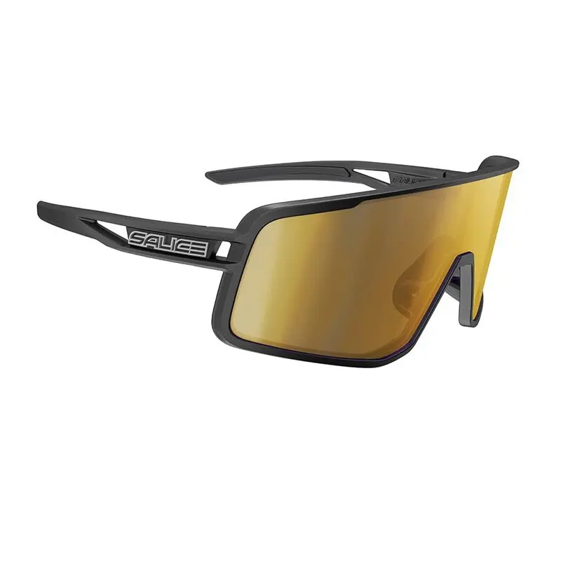 Salice 022 RW NERO/RW ORO Occhiali da Sole Neri per Uomo