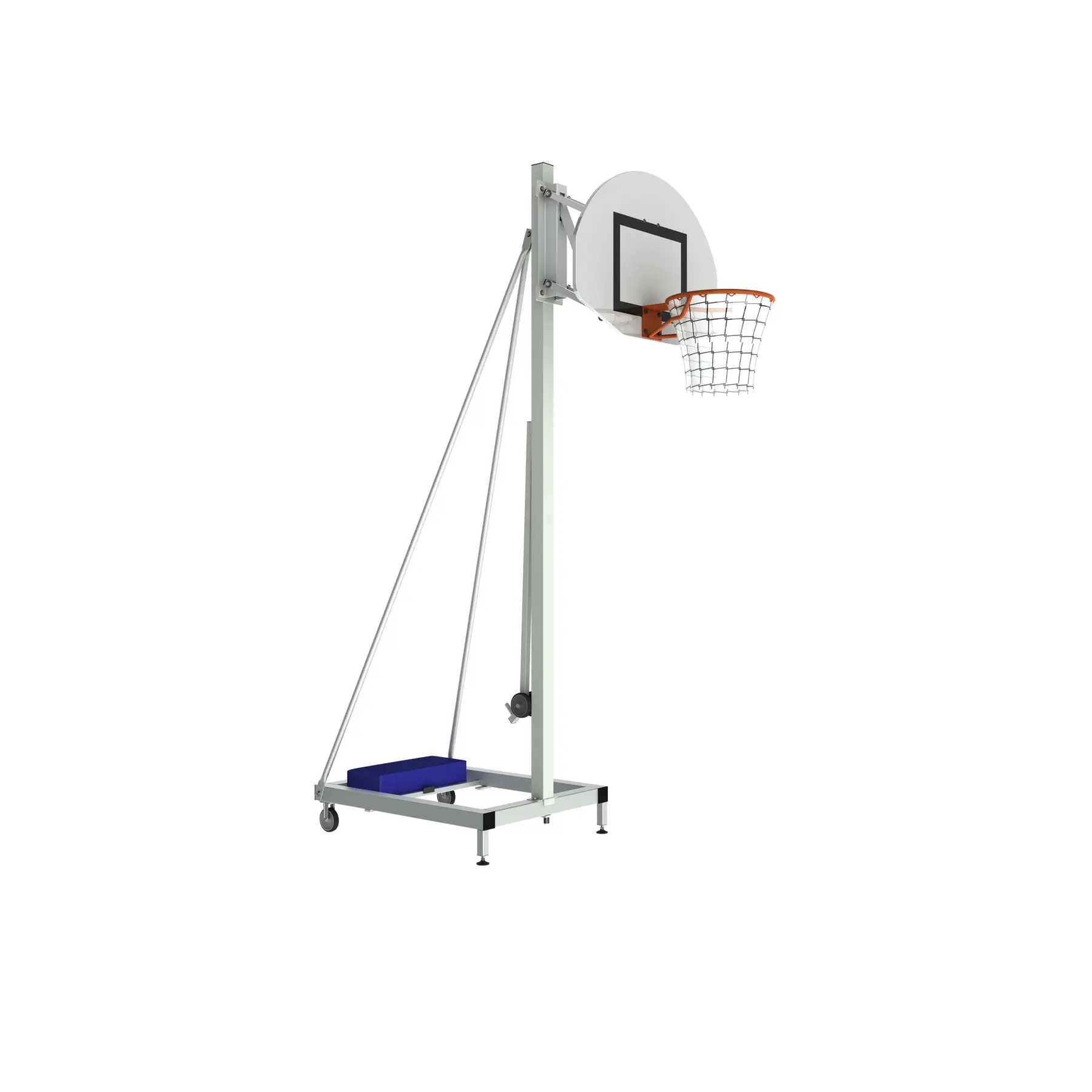 Verstelbare ring voor basketbalnet hoogte 2.60m tot 3.05m uitsteeksel 0.60m Sporti