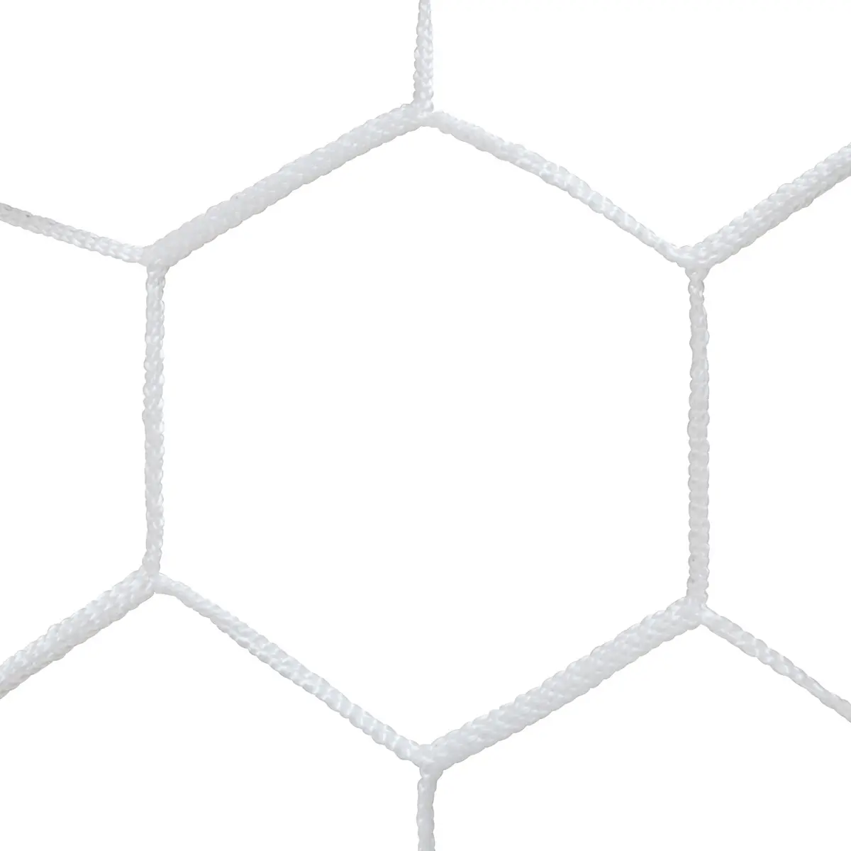 Paar 11er Fußballnetze PP geflochten 4mm einfache Maschen 120 Bienenwabe Emdé - Farbe: Weiß