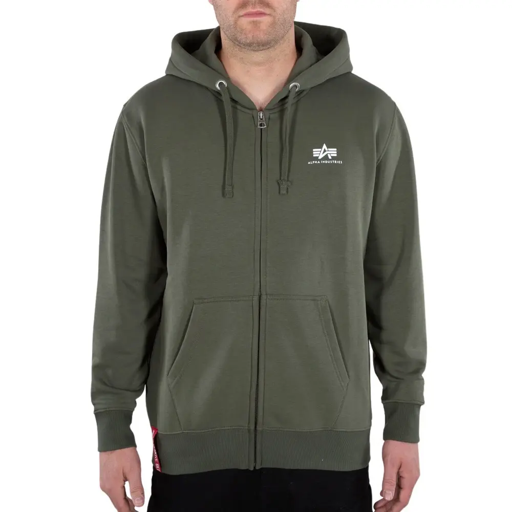 Felpa con cappuccio Alpha Industries Basic Zip