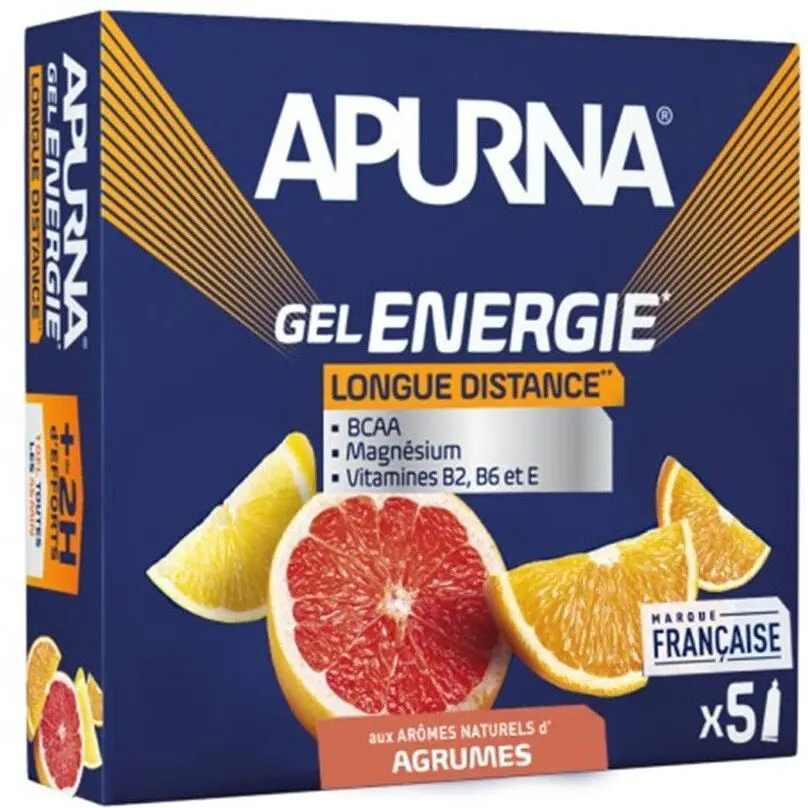 Gel energético larga distancia cítricos +2h de esfuerzo Apurna