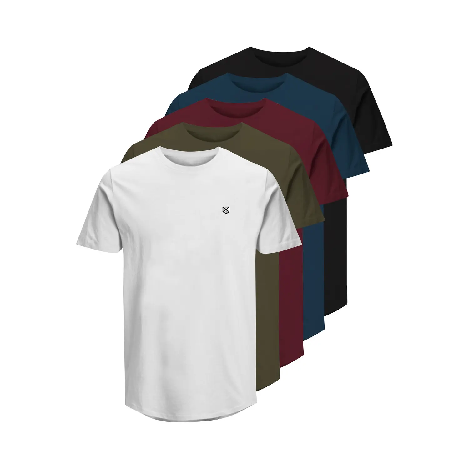T-shirt a col rotondo Jack & Jones Brody (x5)