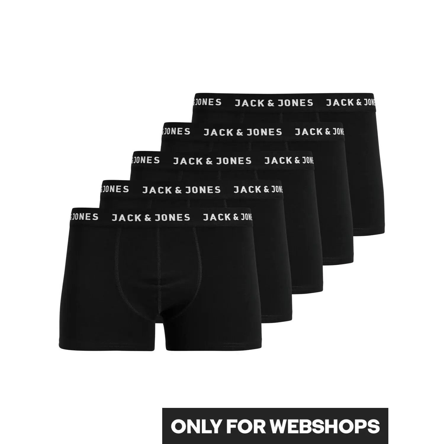 Jack & Jones Black Set Of 5 Children's Boxers Huey