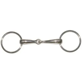 Two-ring snaffle bit in solid stainless steel Tattini