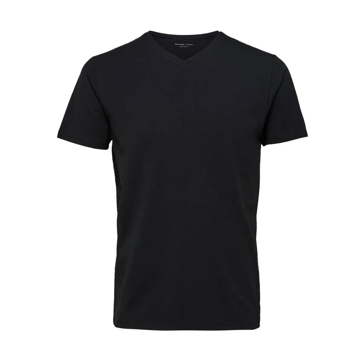 T-shirt Selected Kurzärmelig Col V Newpima