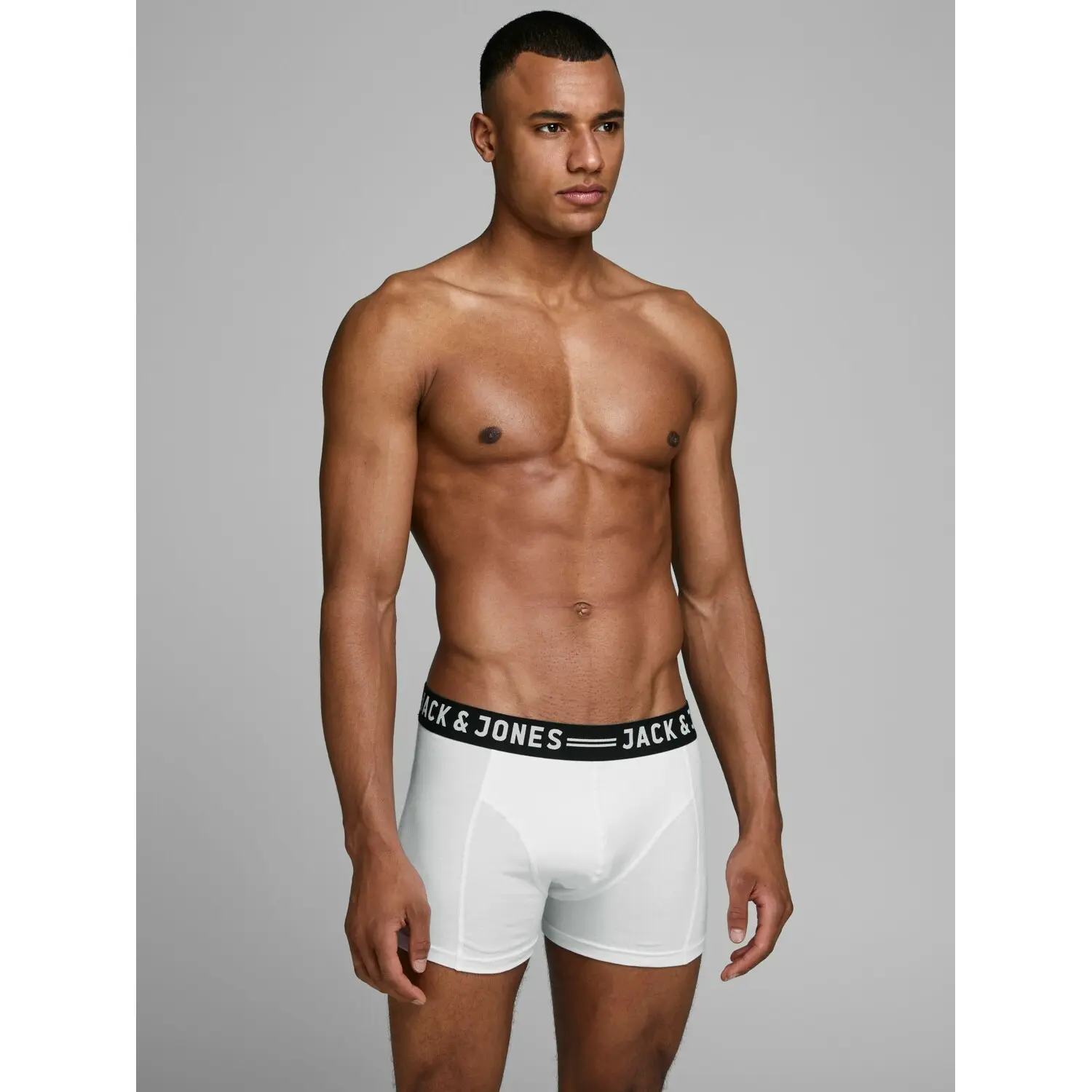 Jack & Jones White Boxer Shorts Sense (X3)