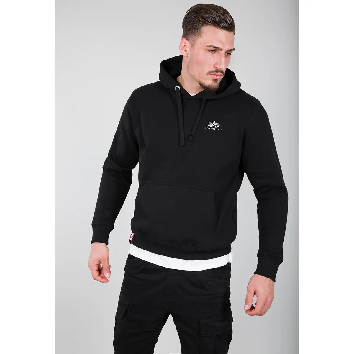 Felpa Alpha Industries con cappuccio Basic Small Logo