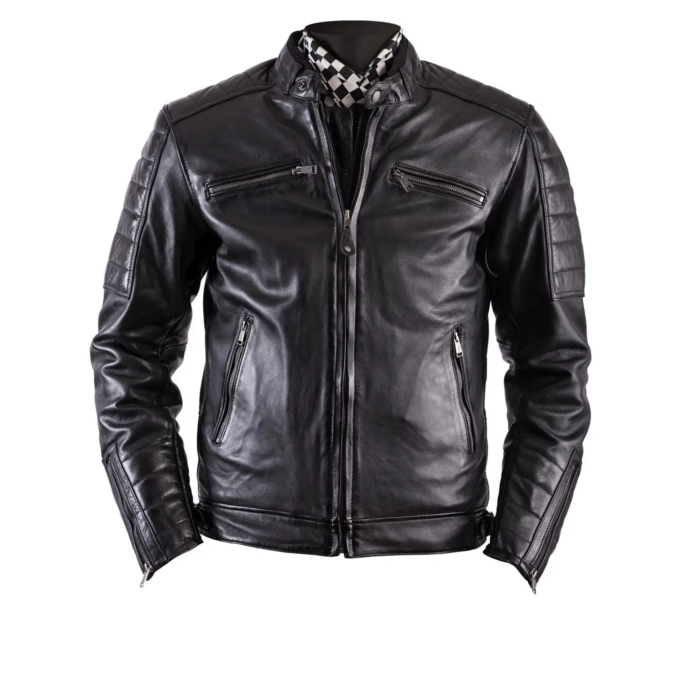 Motorrad-Lederjacke rag Helstons cruiser