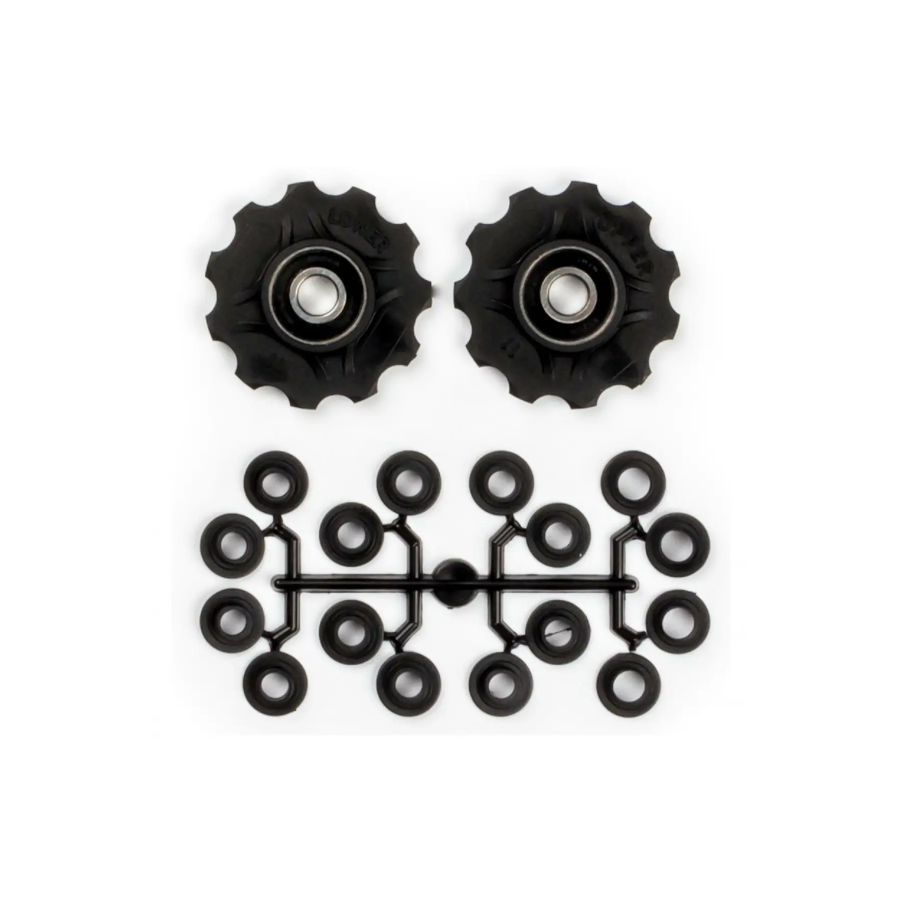 Box von 10 Fahrradschaltungsrollen Ringlager + Spacer Elvedes 2 x 11 dents