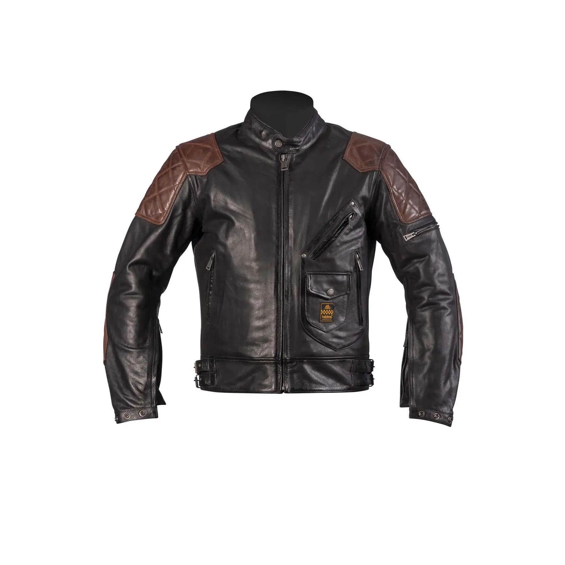 Giacca da moto in pelle di bufalo e vacchetta Helstons chuck