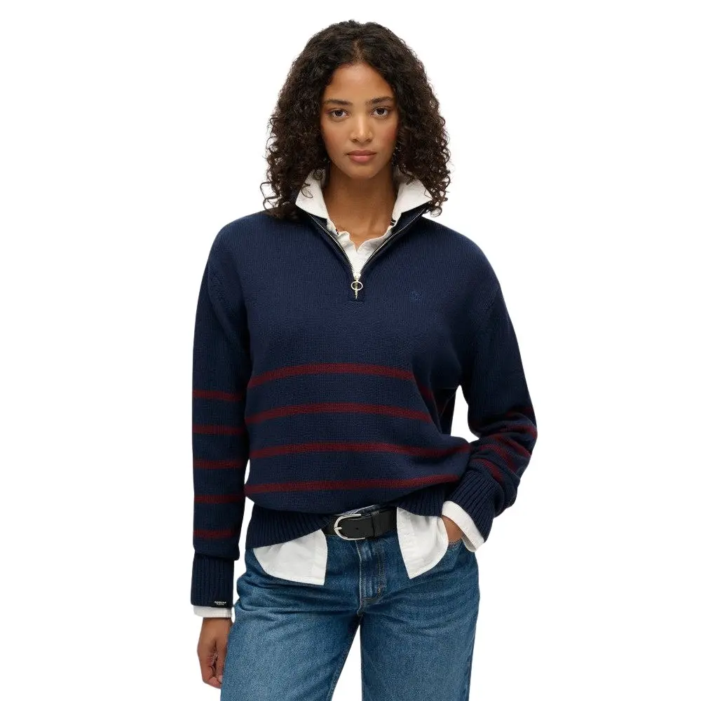 Pullover a collo camionista donna Superdry