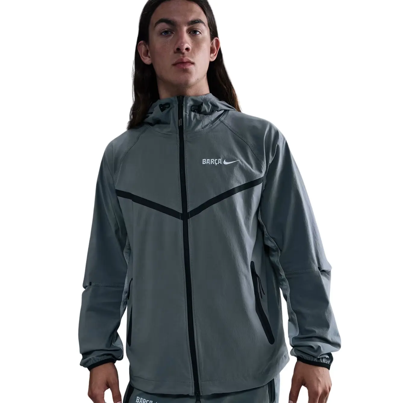 FC Barcelona Vollzip-Wasserdichte Jacke Tech 2025/26