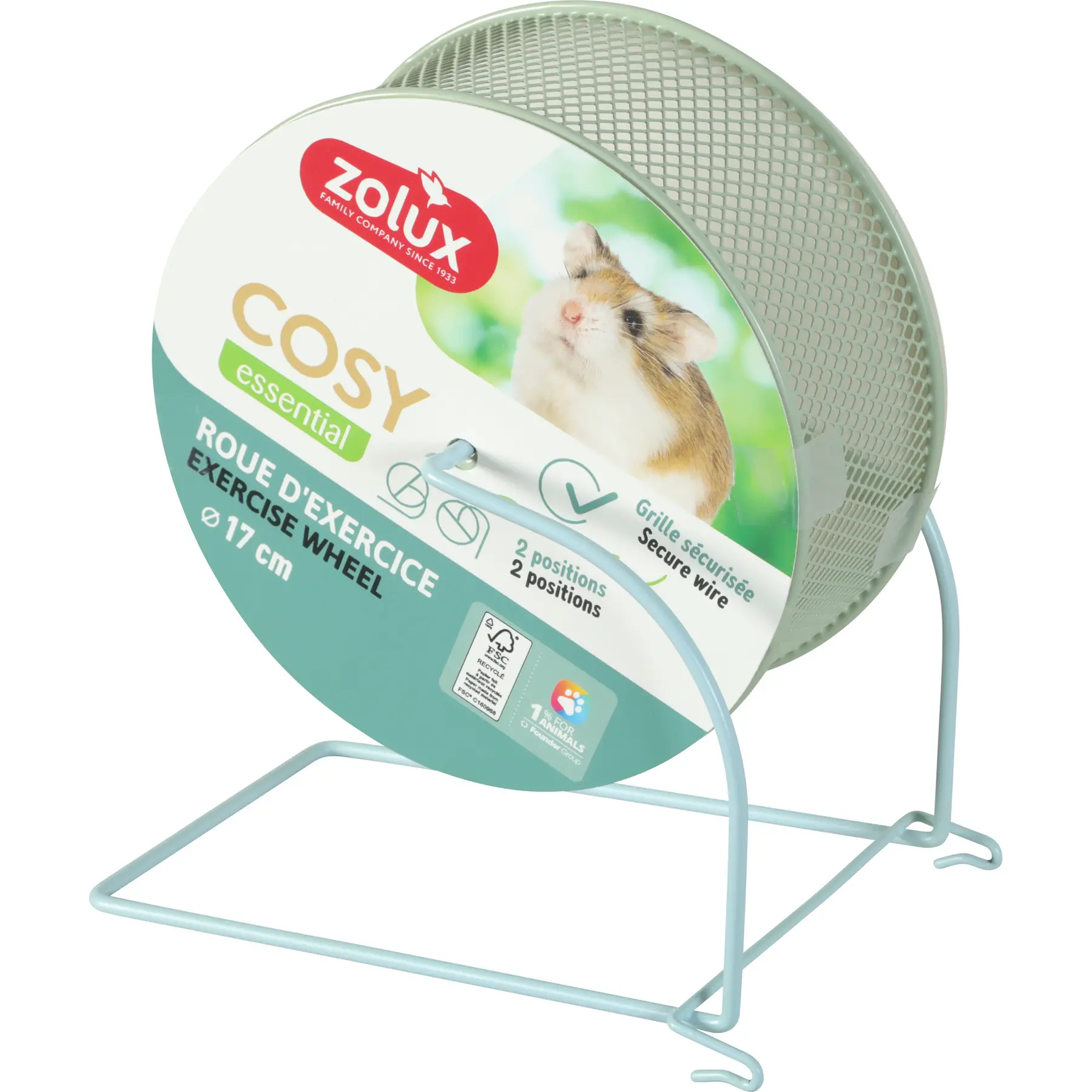 Metal Wheel for Small Animals on Stand Zolux Cosy