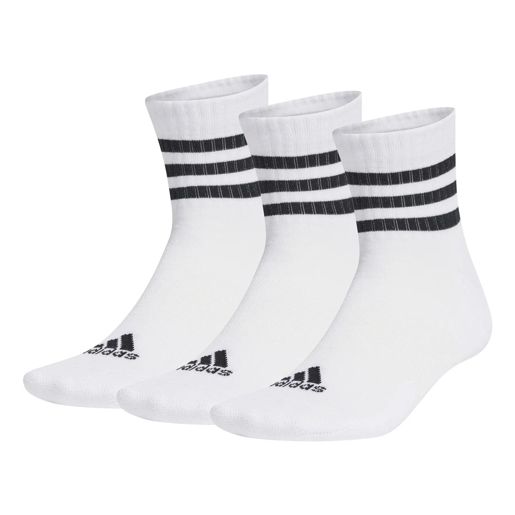 Wadensocken Kind Adidas 3-Stripes Sportswear (x3) - Farbe: Weiß