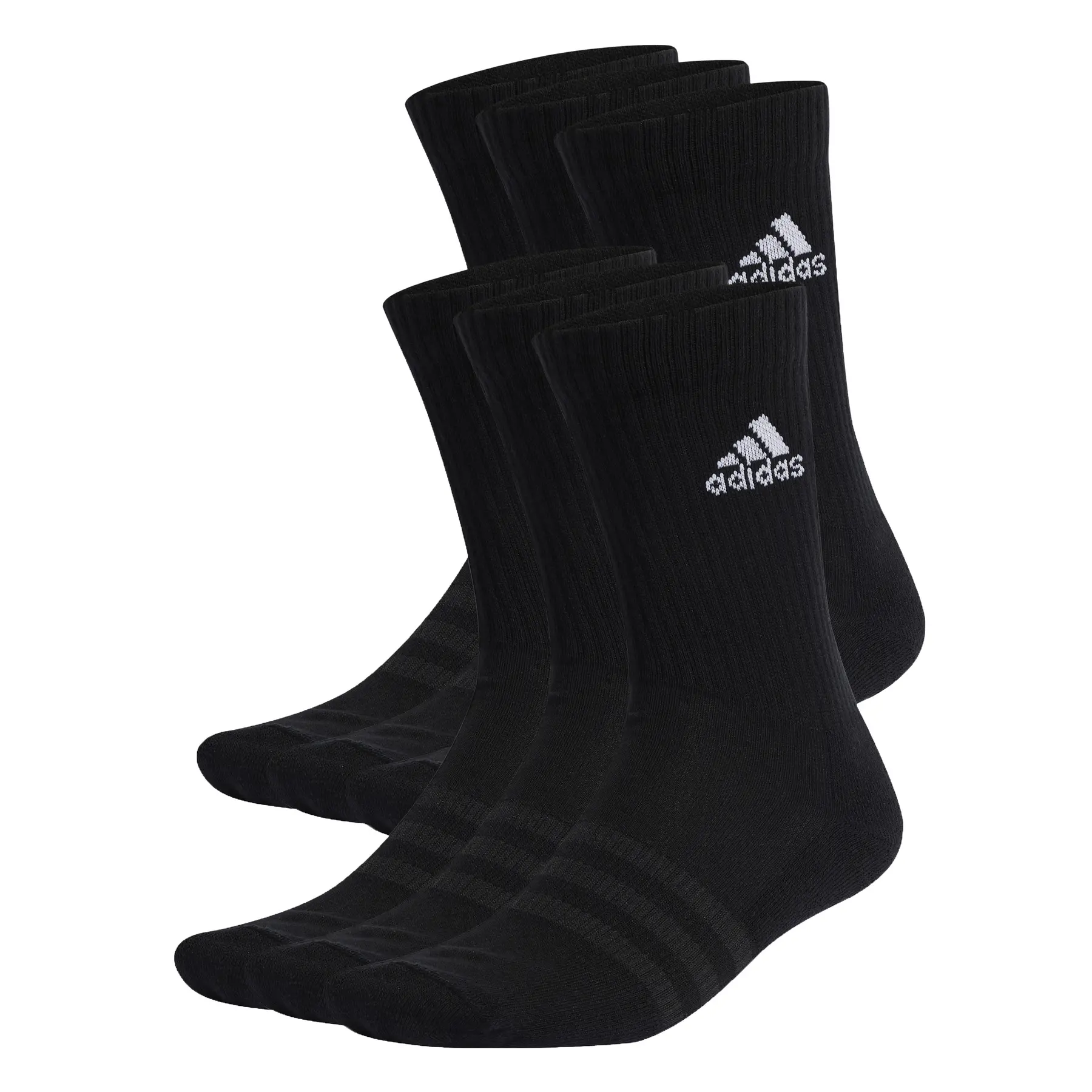 Niedrige Baby-Socken Adidas Sportswear (x6) - Farbe: Schwarz