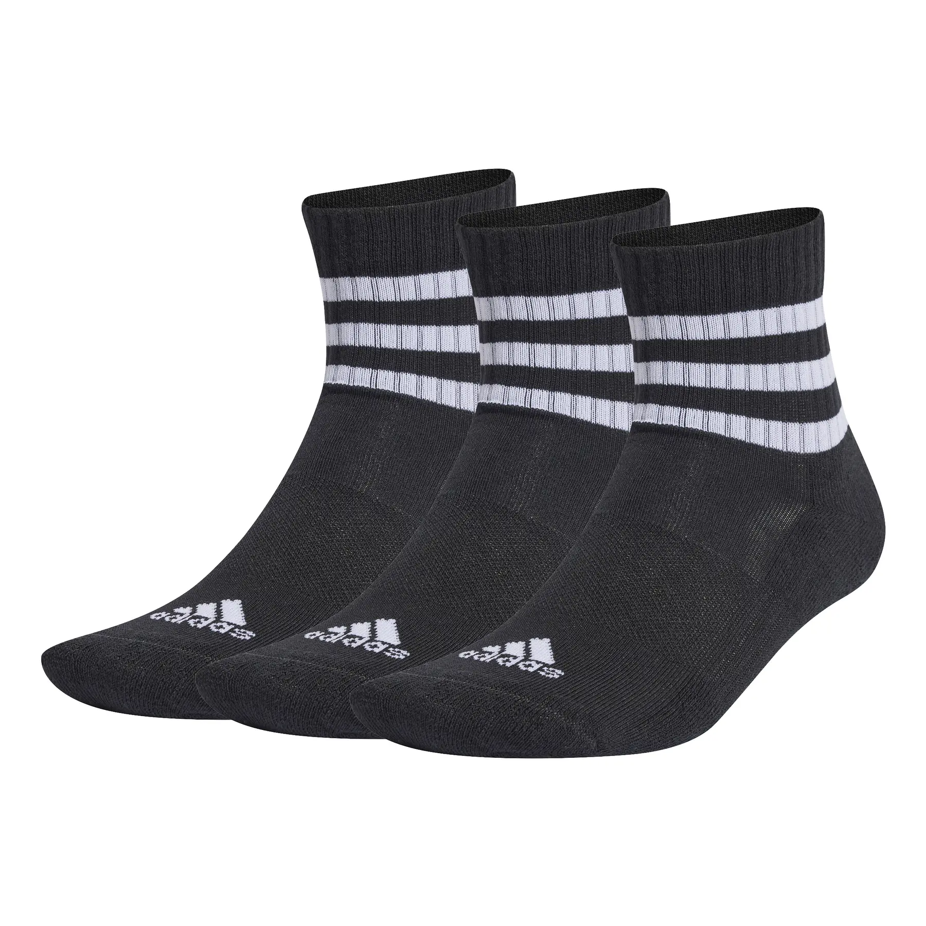 Wadensocken Kind Adidas 3-Stripes Sportswear (x3) - Farbe: Schwarz