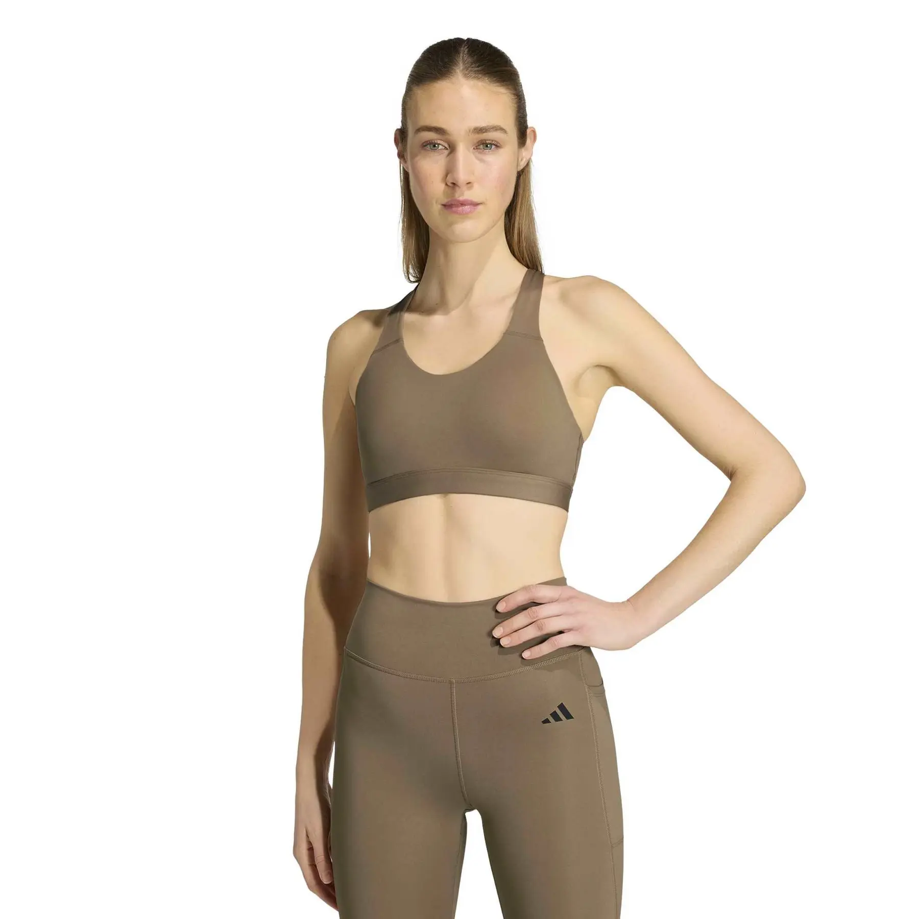 Damen-Sport-BH adidas Optime Essential - Farbe: Marron