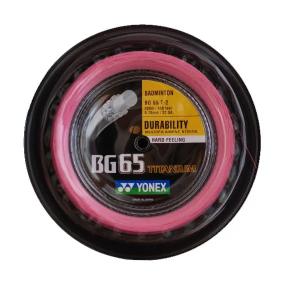 Yonex BG65 Titanium Badmintonsaite 200 m Rolle Pink - Image 2