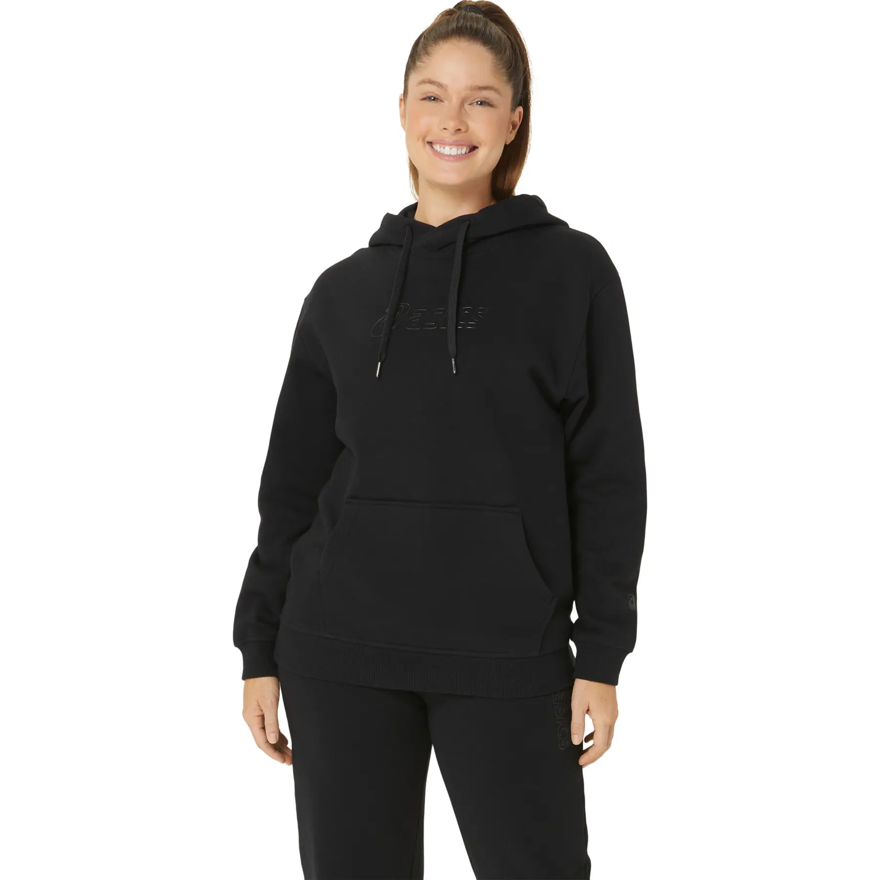 Dames sweatshirt met logo en capuchon Asics OTH