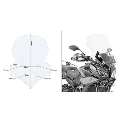 Farblose Blase Givi Yamaha tracer 900/GT 18