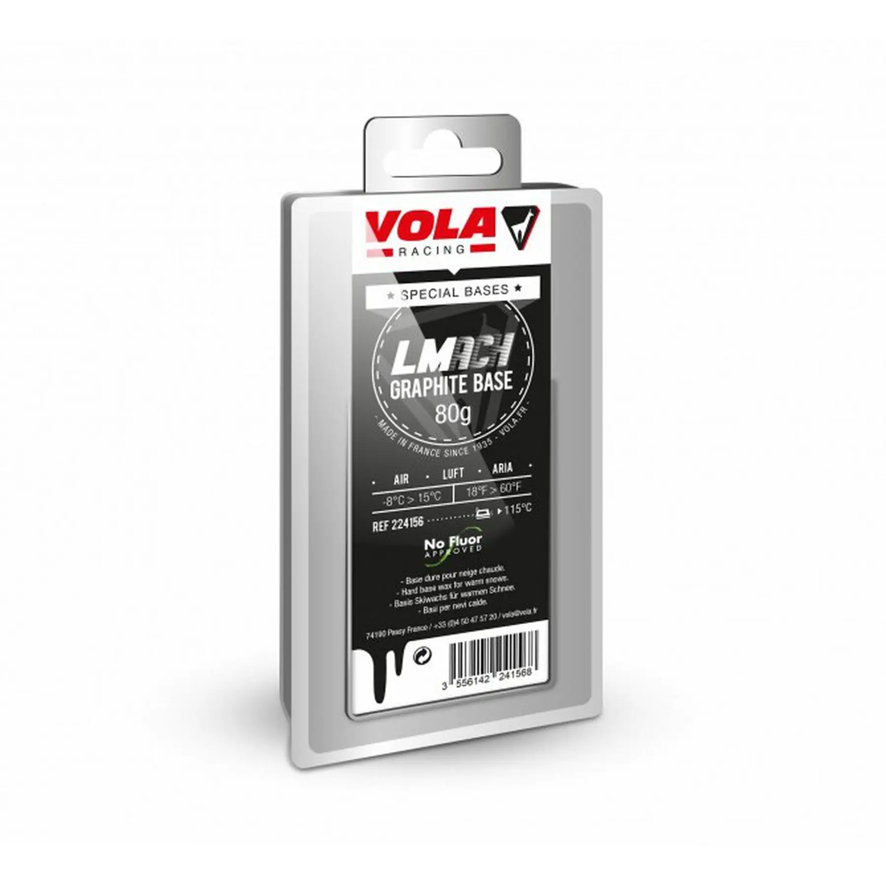 Skiwachs für warmen Schnee Vola Bases Spéciales Graphite LMach 80 g