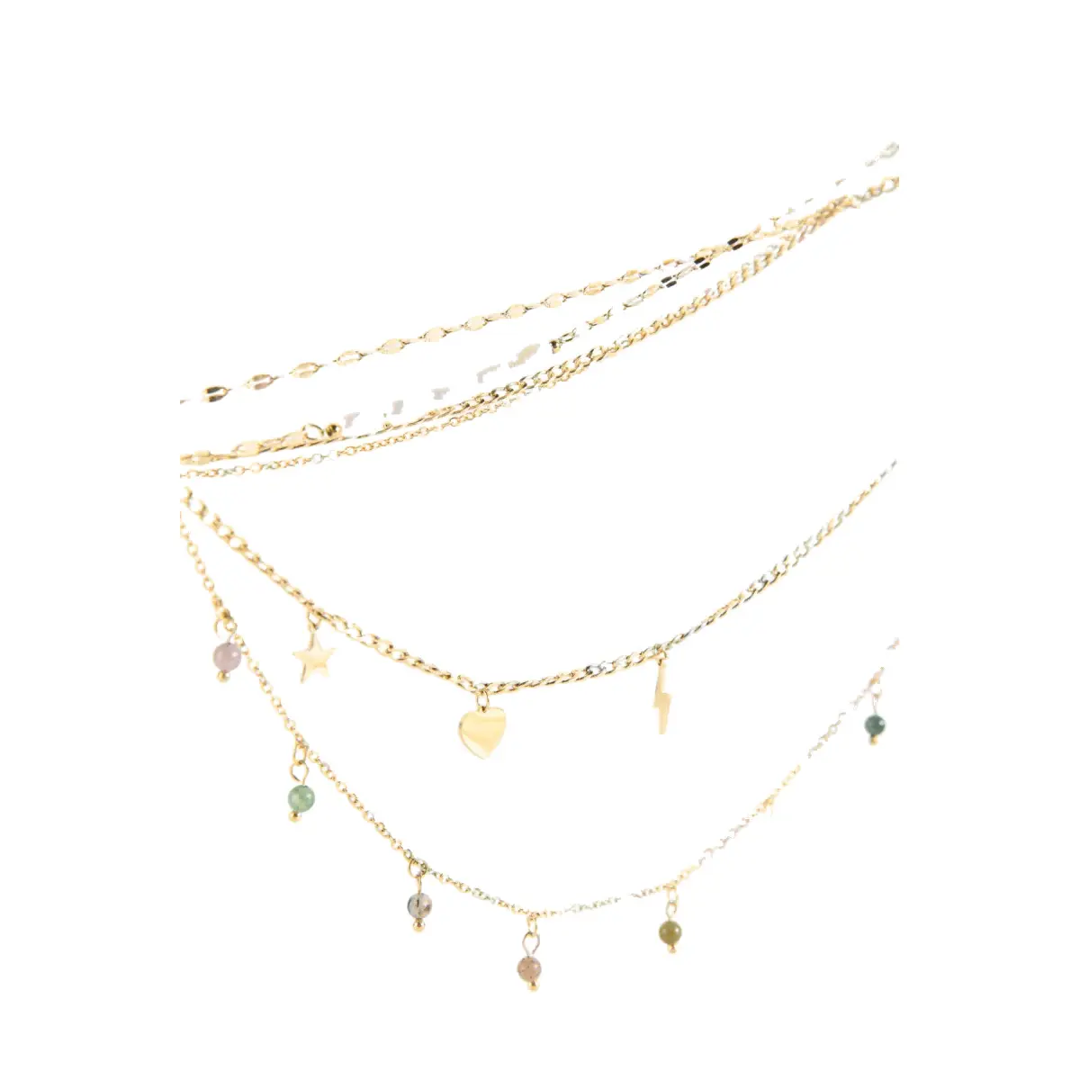 Women's Gold Pearl Bead Necklace and Pendant Set 24 Colours