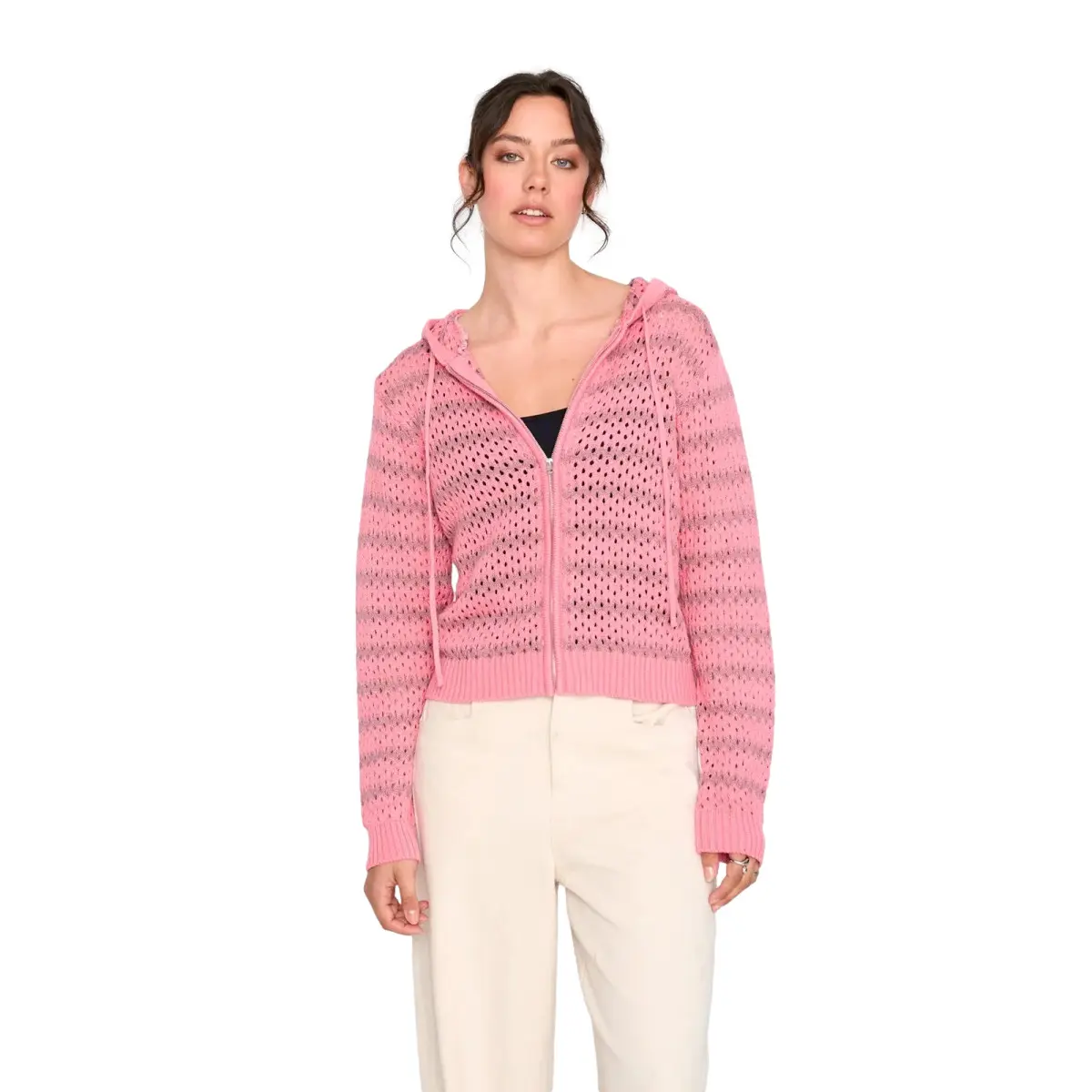 Strickjacke mit Kapuze, Damen 24 Colours